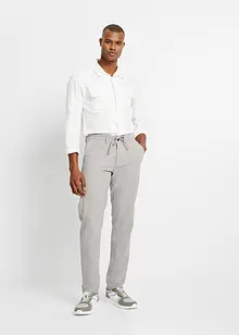 Dra på-linnechinos, Regular Fit, Straight, bonprix