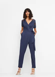 Jumpsuit med spets, bonprix