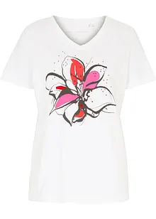 T-shirt med blommigt tryck, bonprix