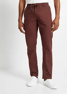 Chinos med linneandel, Regular Fit, Straight, bonprix