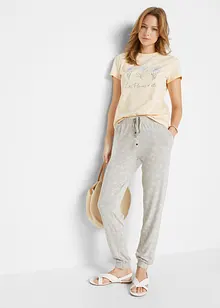 T-shirt i basmodell med tryck (2-pack), bonprix