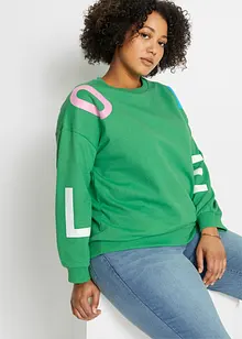 Sweatshirt med texttryck, bonprix