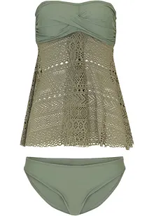 Lång bandeautankini (2 delar), bonprix