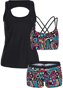 Tankini (3 delar) med BH-bikinitopp, bonprix