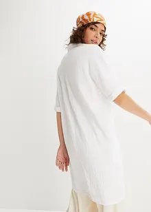 Lång muslinblus i oversizemodell av bomullsmuslin, bonprix