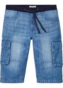 Långa jeansbermudas, Loose Fit, bonprix