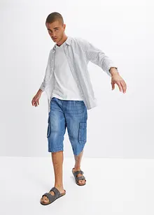 Långa jeansbermudas, Loose Fit, bonprix