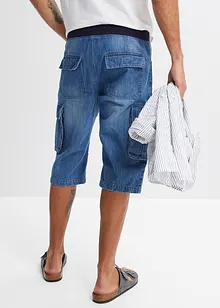 Långa jeansbermudas, Loose Fit, bonprix