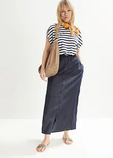 Jeanskjol med resårmidja, Mid Waist, bpc bonprix collection