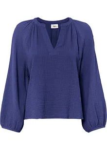 Muslinblus i oversizemodell av bomull, bonprix