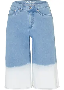 Wide Leg Jeans Bermudas, Mid Waist, Dip Dye, John Baner JEANSWEAR