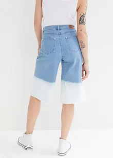 Wide Leg Jeans Bermudas, Mid Waist, Dip Dye, John Baner JEANSWEAR