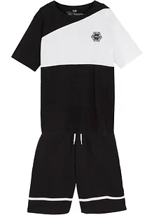 T-shirt och trikåshorts för barn (2 delar), ekologisk bomull, bonprix