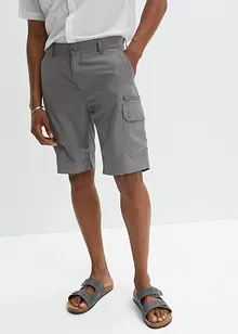 Cargobermudas i mikrofiber av återvunnen polyester med bekvämt snitt, normal passform, bonprix