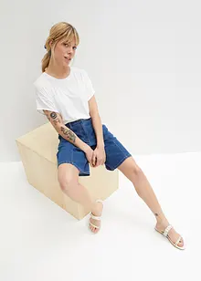 Wide Leg Jeans Shorts High Waist, bpc bonprix collection