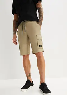 Dra på-bermudas i cargomodell med bekväm snitt, Regular Fit, bonprix