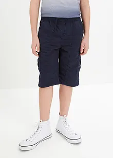 Cargobermudas i dra på-modell av ren bomull för barn, Regular Fit, bonprix
