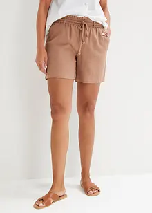 Paperbag-linneshorts, bonprix