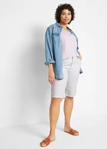 Bekväma stretchiga jeansbermudas, bonprix