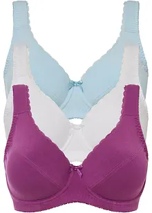 BH med bygel och ekologisk bomull (3-pack), bonprix