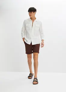 Stretchiga bermudas i chinosmodell med skärp, normal passform, bonprix