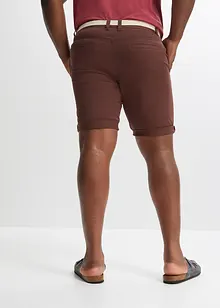 Stretchiga bermudas i chinosmodell med skärp, normal passform, bonprix