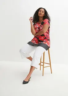 Longshirt med chiffong, bonprix