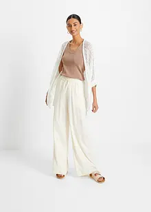 Lång cardigan med hålmönster, bonprix