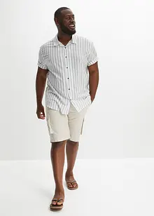 Cargoshorts med resårmidja och skärp, Regular Fit, bonprix