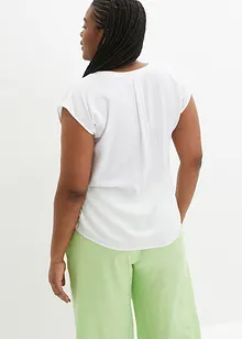 Kortärmad blus med V-ringning, bonprix
