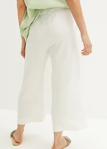 Vadlånga linneculotter, bonprix