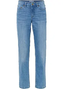 Bekväma korta stretchjeans, raka ben, bonprix