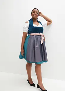 Mellanlång dirndl med sammet (2 delar), bonprix