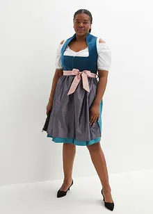 Mellanlång dirndl med sammet (2 delar), bonprix