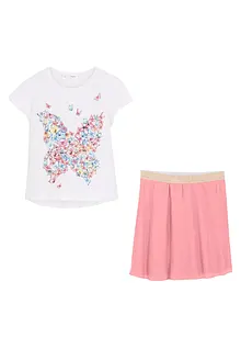 Topp + kjol för barn (2 delar), bonprix