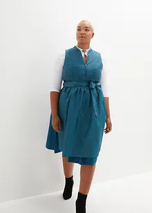 Jacquardmönstrad mellanlång dirndl och förkläde (2 delar), bonprix