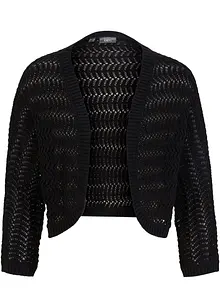 Bolero med virkad look och halvlånga ärmar, bonprix