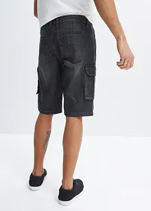 Jeansshorts med cargofickor, avslappnad passform, bonprix