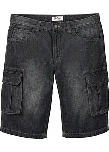 Jeansshorts med cargofickor, avslappnad passform, bonprix