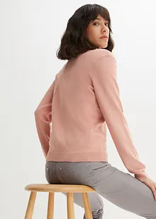 Cardigan med ryschkrage, bonprix