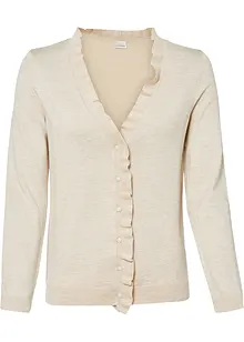 Cardigan med ryschkrage, bonprix