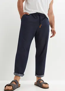 Trikåbyxa med denimlook, bonprix