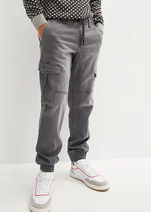 Mjuka jeans med cargofickor, Regular Fit, Straight, bonprix