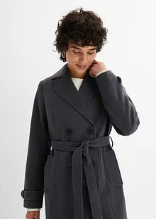 Vintertrenchcoat med yllelook, bonprix