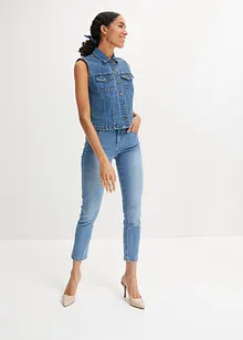 Korta jeans med medelhög midja, smal passform, bonprix