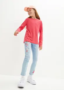 Långärmad topp av ren bomull (3-pack), bonprix