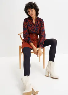 Chiffongblus med smockade detaljer, bonprix