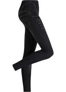 Sömlösa leggings med jeanslook och kraftigt formande effekt, bonprix