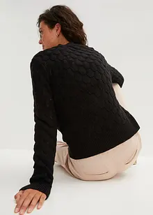 Hålmönstrad cardigan, bonprix