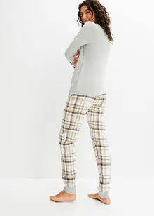 Pyjamas med flanellbyxa, bonprix